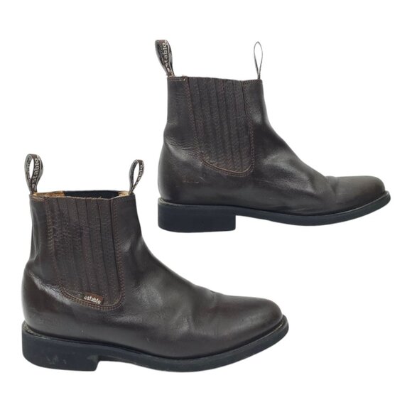Establo Ankle Boot Mens Size US 8 Mex 27 EU 41 Pull On Brown Leather Style 555 main image 11